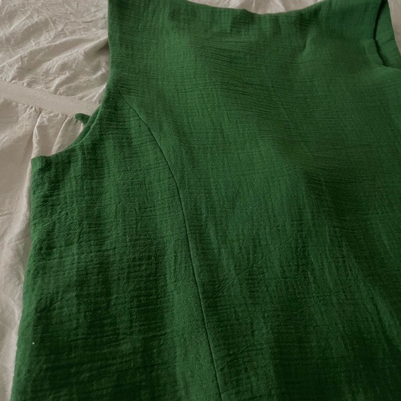 Green Sleeveless Women's Tie Top - Picture 4 of 5